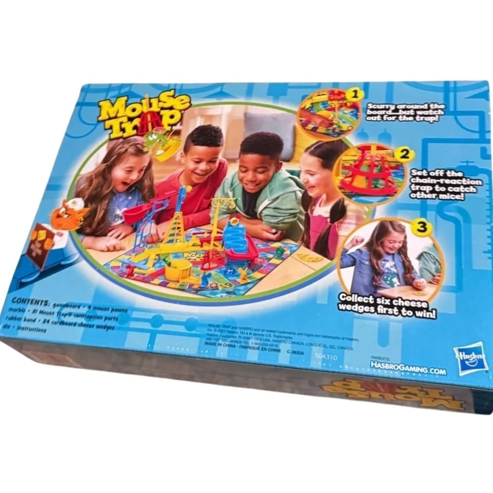 Hasbro Gaming Mouse Trap Board Game, Kids Ages 6  Kids Game Mouse Trap Board